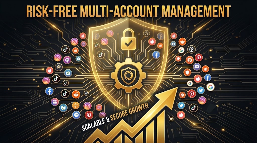 Risk-free multi-account management: scalable and secure growth across many social platforms.