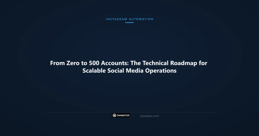 Featured image: From Zero to 500 Accounts: The Technical Roadmap for Scalable Social Media Operations