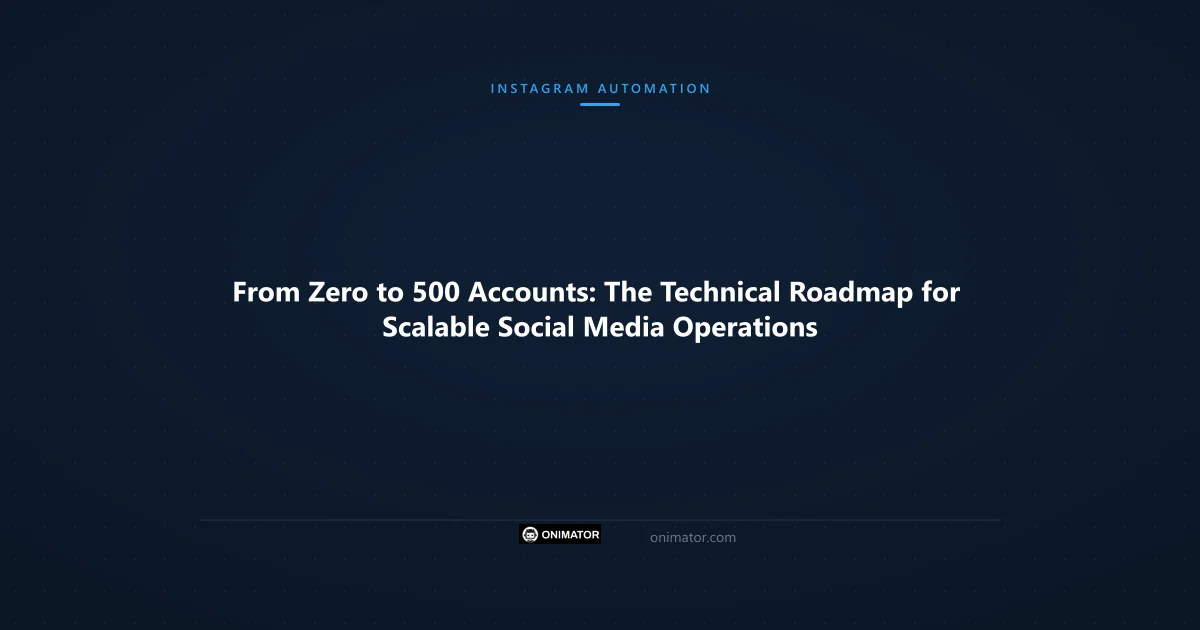 Featured image: From Zero to 500 Accounts: The Technical Roadmap for Scalable Social Media Operations
