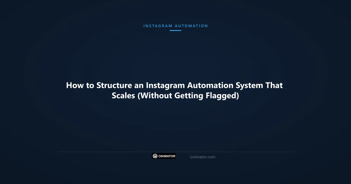 Featured image: How to Structure an Instagram Automation System That Scales (Without Getting Flagged)