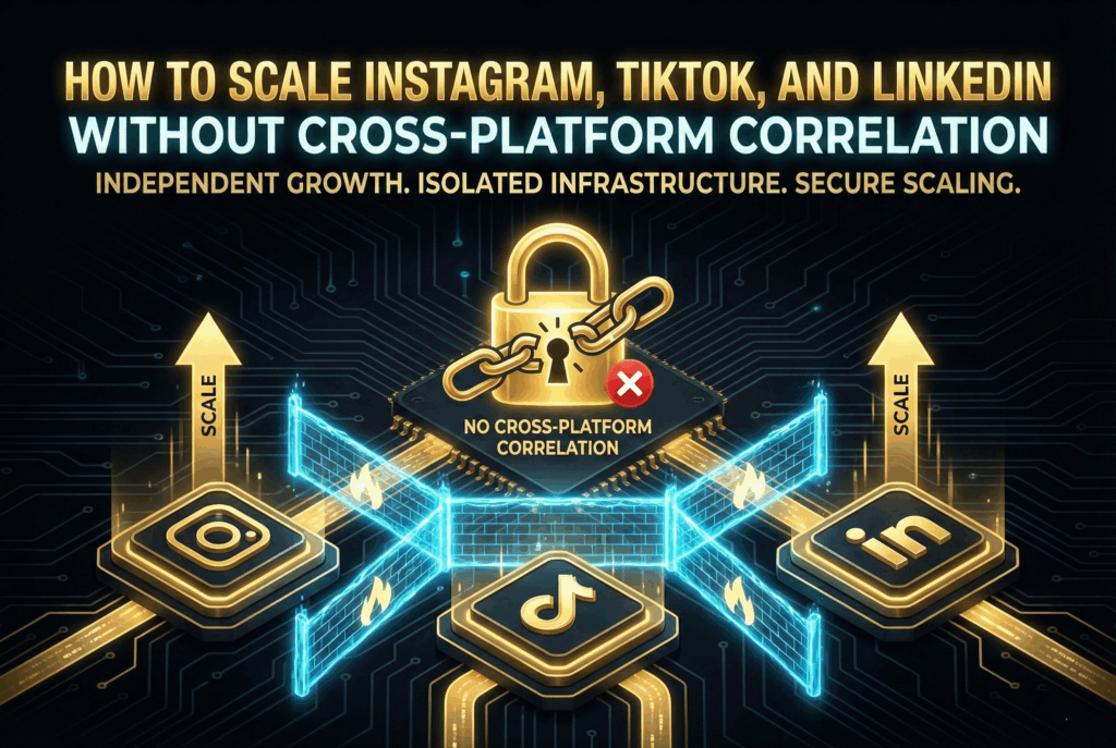How to Scale Instagram, TikTok, and LinkedIn Without Cross-Platform Correlation