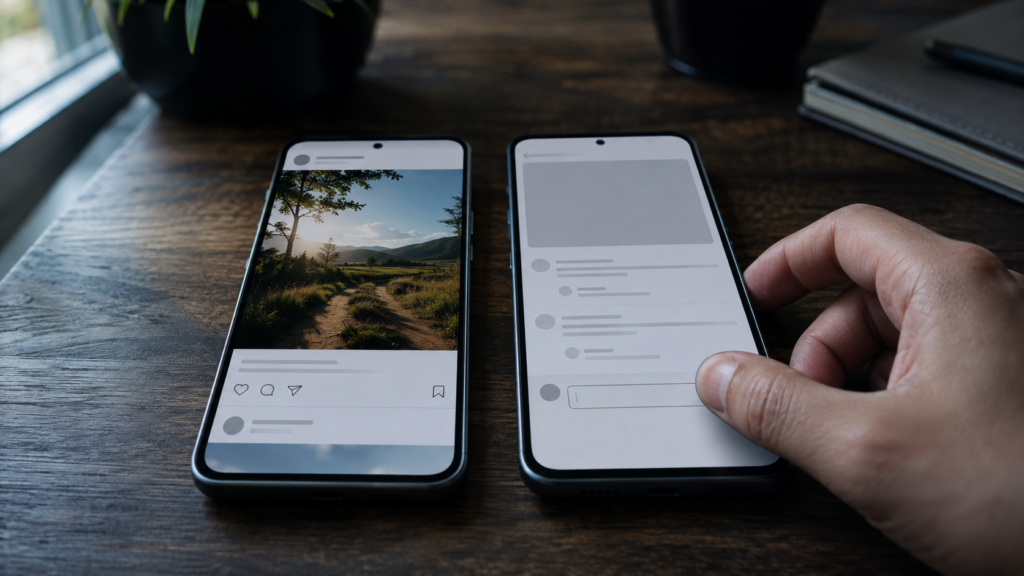 The Caption Blind Spot: Why Well-Written AI Comments Still Miss the Post